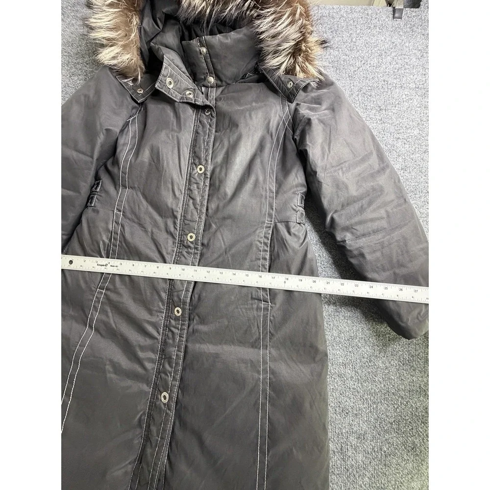 Michael Kors Black Winter Faux Fur MK Puffer Jacket Coat Womens Size M‎ USA
